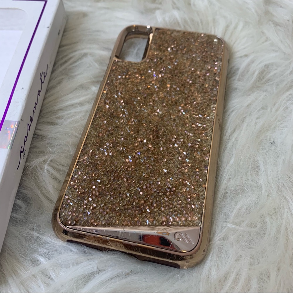 Case-Mate Gold Sequin iPhone X Phone Case - Picture 8 of 8